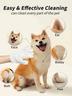 20 Pcs Pet Wash Free Cleaning Thick Gloves Cat and Dog Dry Cleaning Wet Wipes Pet Cleaning Products Remove Odor