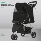 Portable Foldable Disabled Pet Stroller Outdoor Lightweight Cat Dog Cart Wholesale Cat Stroller Pet Trolley Puppy Stroller