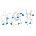 Pet Carrier Trolley Foldable Lightweight Large Capacity Portable Cat Dog Outdoor Shopping Travel Carrier