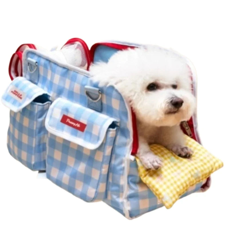 Fashionable Sporty Pet Travel Bag (Waterproof, All-Season, Bichon Frise)