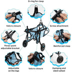 Adjustable Dog Wheelchair Breathable Comfortable Dog Mobility Scooter Hind Leg Support Rehabilitation Walking Assistant