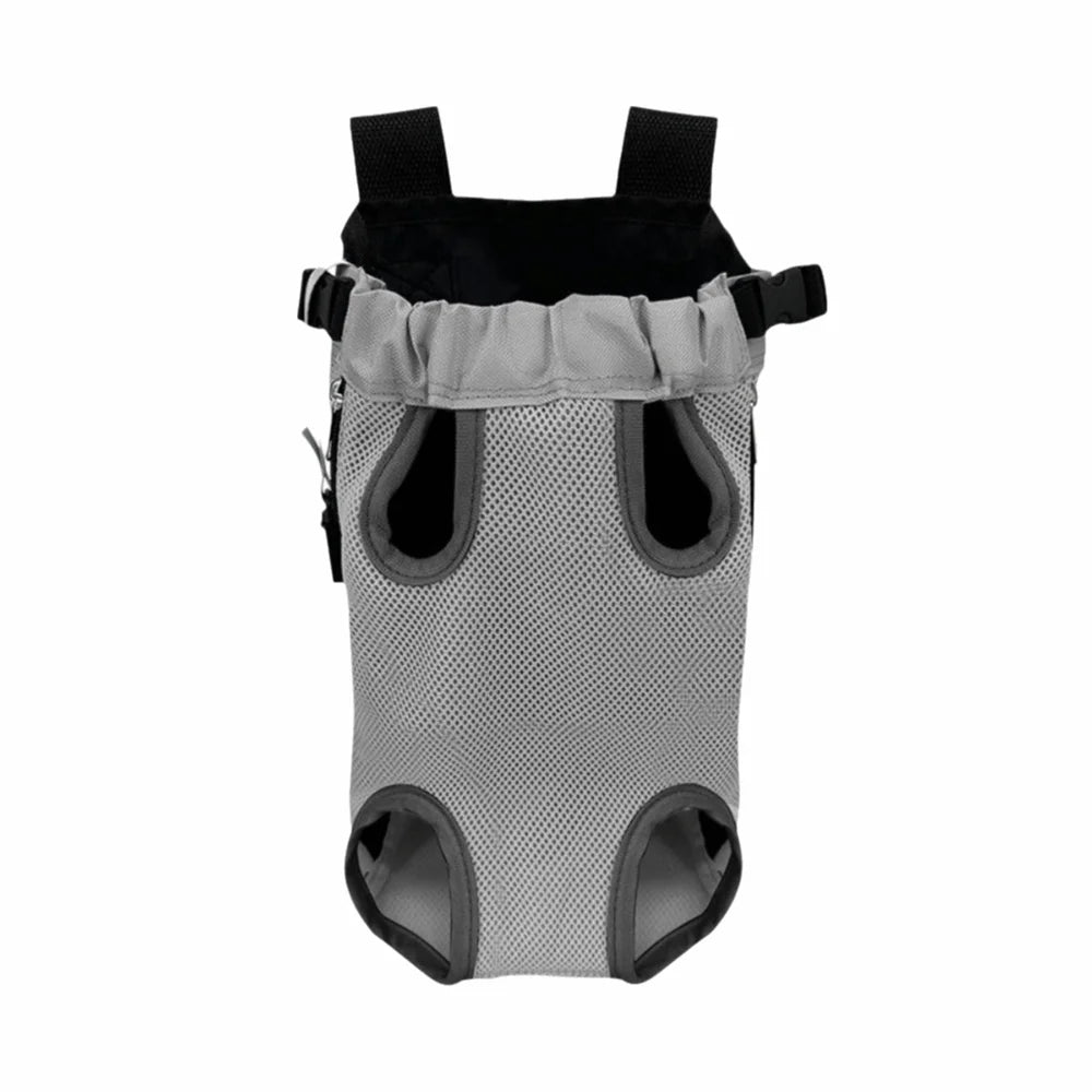 Breathable Mesh Pet Front Bag Adjustable Strap Double Shoulder Pet Carrier Backpack Lightweight Portable Dog Front Carrier