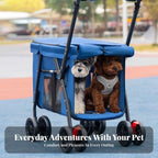 Foldable Dog Carriage Sturdy Oxford Material Large Pet Carrier Dog and Cat Carriage Lightweight Foldable Cat Carrier