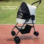 Foldable Lightweight Pet Stroller Outdoor Travel Cats Dogs Small Dogs Pet Trolley Stroller for Dog Pet Stoller Dog Trolley