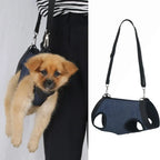 Durable Adjustable Straps Dog Sling Harness with Pockets Soft Carry Dog Shoulder Bag Breathable Puppy Sling Carrier Outdoor