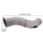 Foldable S-Shaped Cat Tunnel Tube with 3 Entry Holes — Collapsible Suede Kitten Drill Barrel
