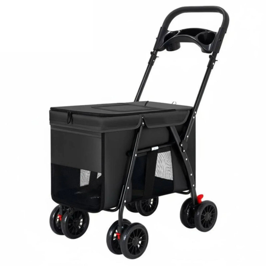 Foldable Dog Carriage Sturdy Oxford Material Large Pet Carrier Dog and Cat Carriage Lightweight Foldable Cat Carrier