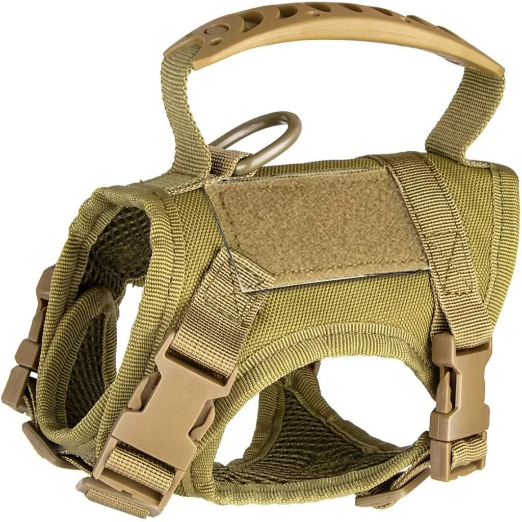 Breathable Tactical Cat & Dog Chest Harness — Adjustable Vest Leash for 3–20kg Pets