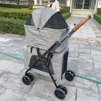 Breathable Large Capacity Double Layer Cat Dog Transporter Luxury Pet Cat Stroller Newborn Pet Stroller Outdoor Travel Vehicle