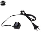 Compact Submersible Filter Pump (1.1M Cord, AC 220V, 3W, Fish Tank Water Pump)