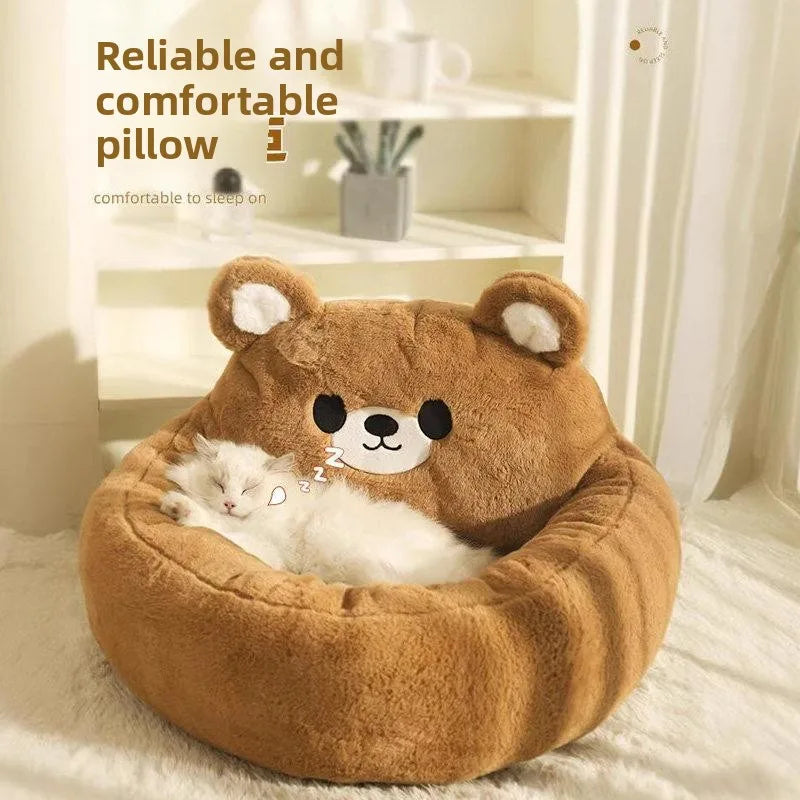 Plush Faux Fur Pet Cushion for Sofas & Pet Beds (All-Season)