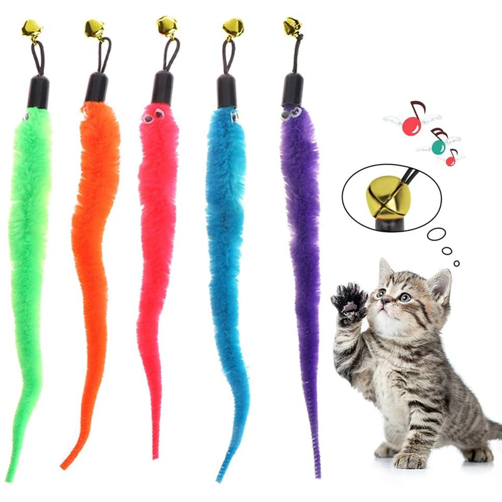 Replacement Worm Head Attachments for Cat Teaser Wands (5–11 Pack)