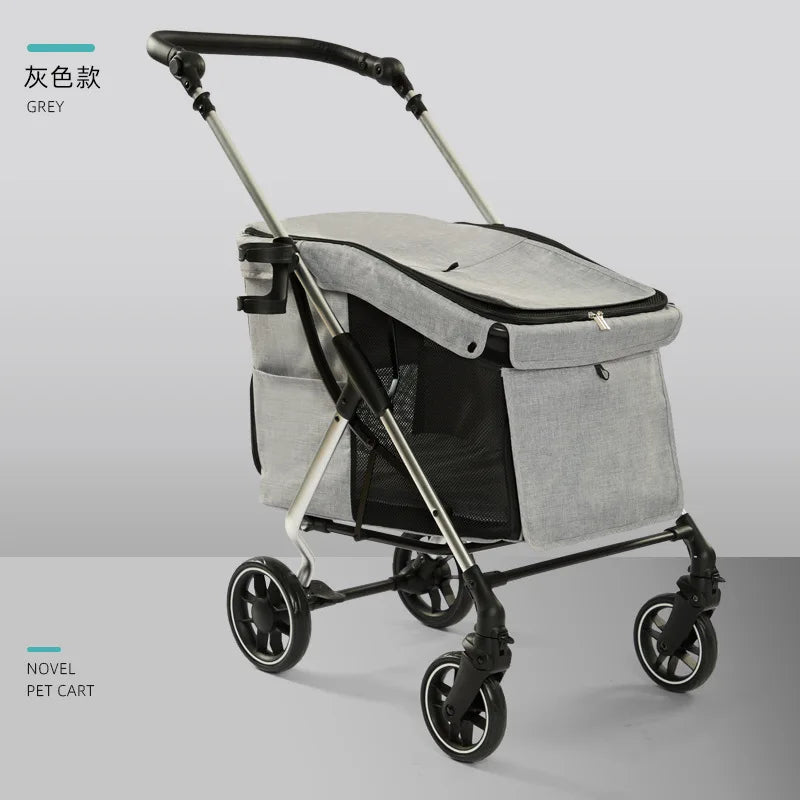 Pet Stroller for Large Dogs and Cats, Foldable Portable Carrier for Elderly and Disabled Pets, Durable and Comfortable Design