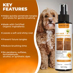 Pet Hair Smoothing Care Spray, Containing Gentle Ingredients, Deeply Moisturizes and Hydrates the Hair. Just One Spray Can Soften and Make Your Pet's Fur Smoother and Shinier.