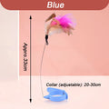 Feather Teaser Wand with Bell & Pet Collar — Interactive Kitten Training Toy for Cats