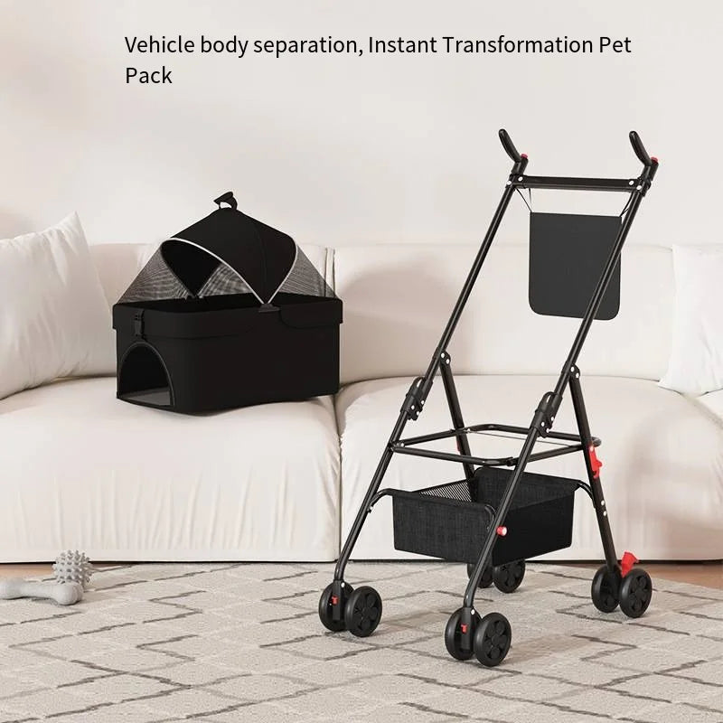 2026 Latest Pet Cart Cat Bag Dog Bed Cart Small, Lightweight, Foldable Outdoor Cart Detachable for Outdoor Use
