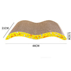 Corrugated Cardboard Cat Scratch Pad — Sofa & Claw Sharpening Board with Cushion Toy