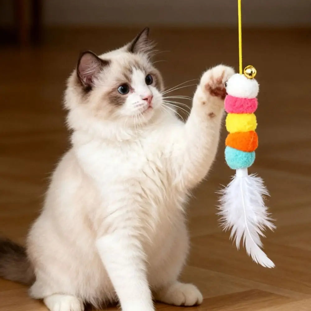 Electric Door-Hanging Swing Cat Toy — Automatic Elastic Rope Feather & Bell Teaser