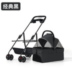 Outdoor Large Pet Stroller Dog Cat Travel Carrier Trolley Foldable Jogger Pet Cart For Medium Large Dogs Cats