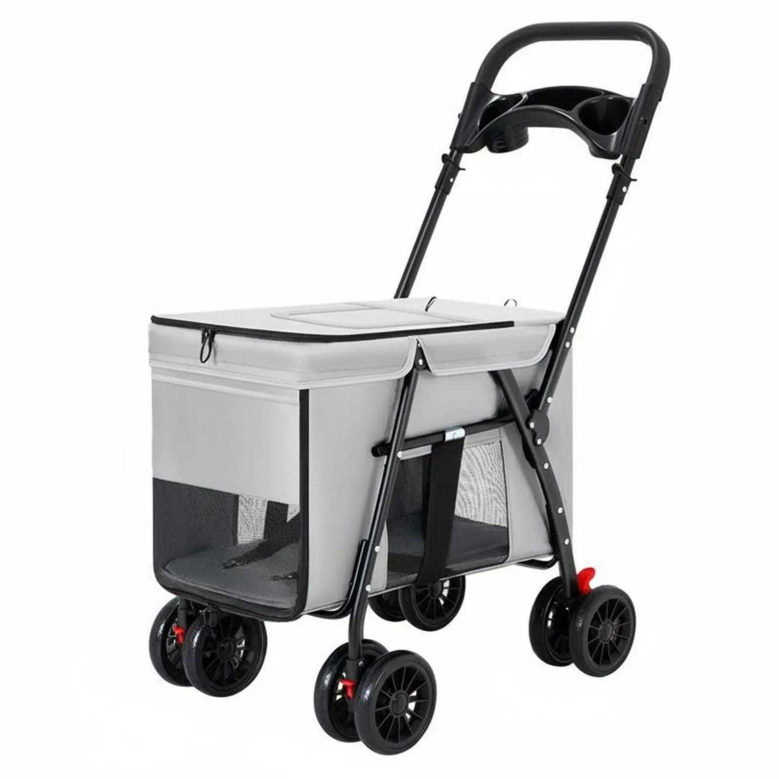 Foldable Dog Carriage Sturdy Oxford Material Large Pet Carrier Dog and Cat Carriage Lightweight Foldable Cat Carrier