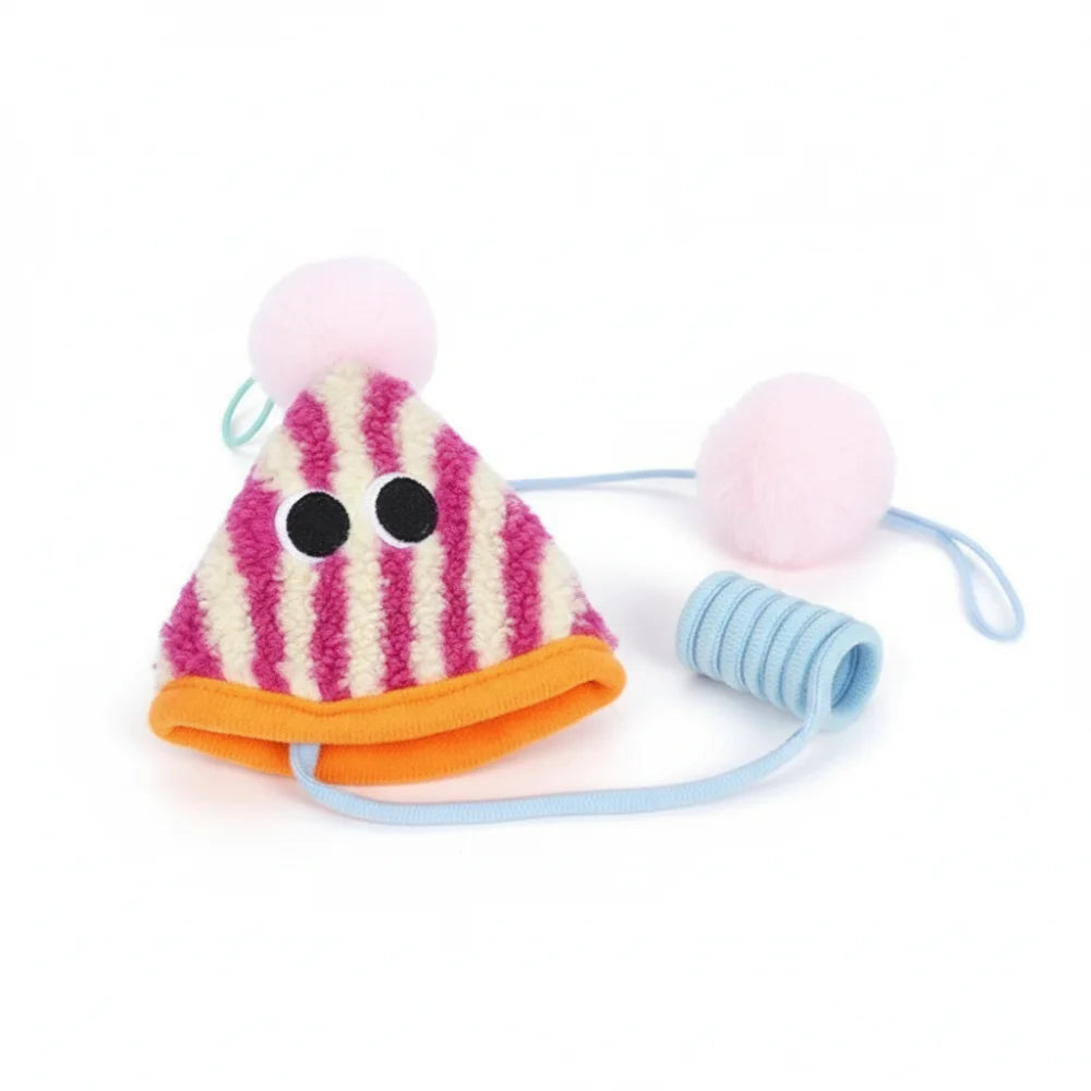 Ceiling-Mounted Elastic Spring Cat Toy — Stretchable Bite-Resistant Parachute Ball Interactive Cat Exerciser