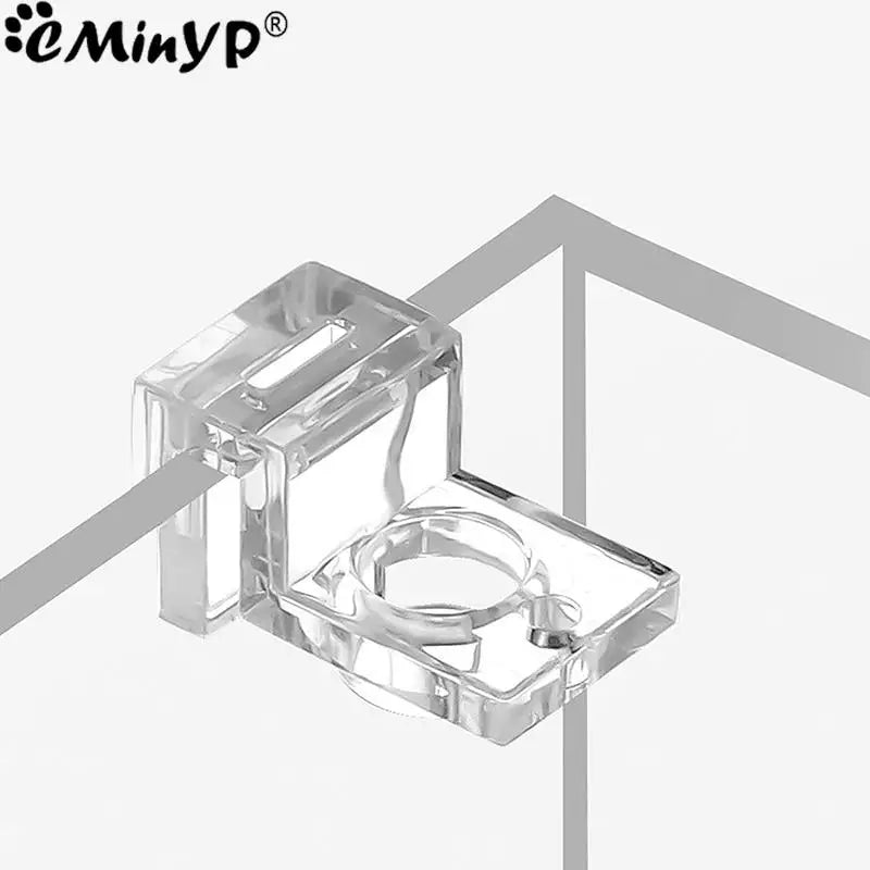 Acrylic Fish Tank Glass Clips (4pcs, 5.5–15mm Wall Thickness, Aquarium Lid Support Clamps)