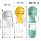 Leak-proof Outdoor Dog Water Bottle with Filter Sealed Dog Water Dispenser Separate Wet and Dry Areas Press Design