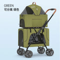 Breathable Large Capacity Double Layer Cat Dog Transporter Luxury Pet Cat Stroller Newborn Pet Stroller Outdoor Travel Vehicle