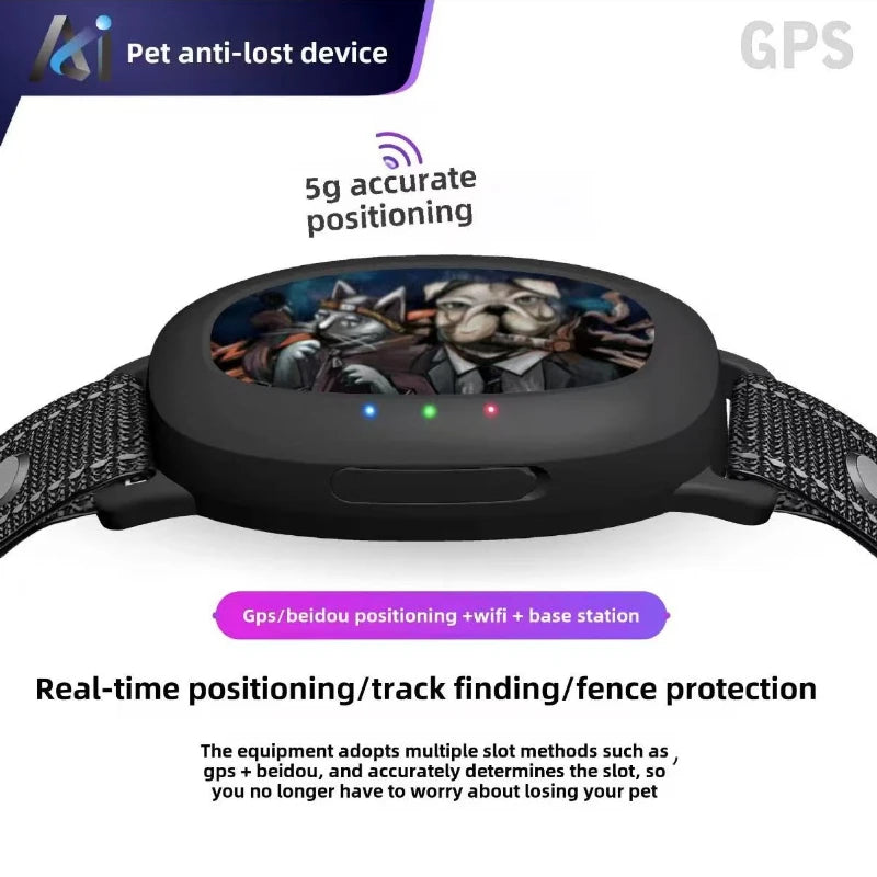 Real-Time GPS Pet Tracker Collar with Geo-Fence & 30-Day Battery