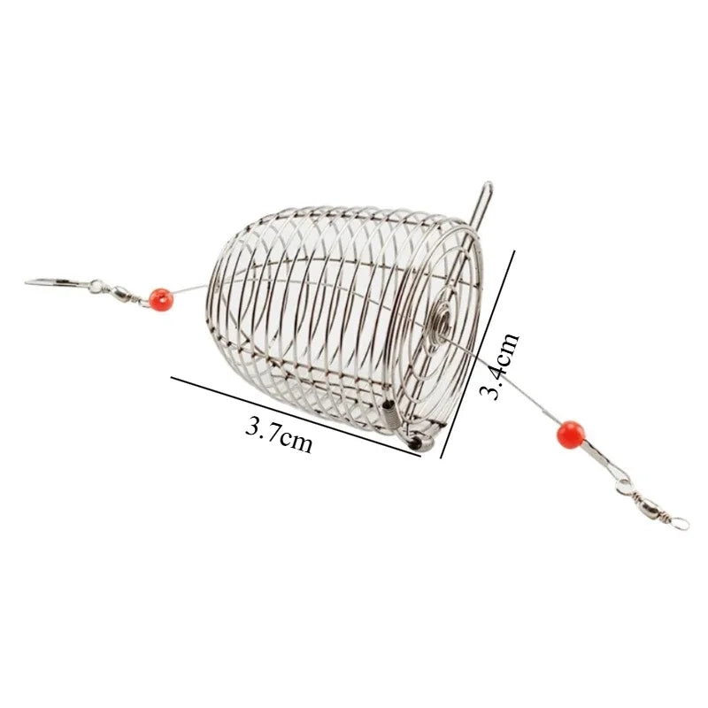 Stainless Steel Shrimp Feeding Dish Bowl (Metal Bait Cage, Fish Tank Food Container)