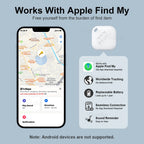 Mini Apple Find My Pet Tracker - Bluetooth Smart Tag for Cats, Dogs, Kids, Bags, Wallets & Keys
