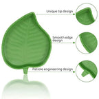 Reptiles Feeder Plastic Leaf Shape Reptile aquarium feeding basin Turtle habitat accessories water tray Small pet feeder Pet Sup