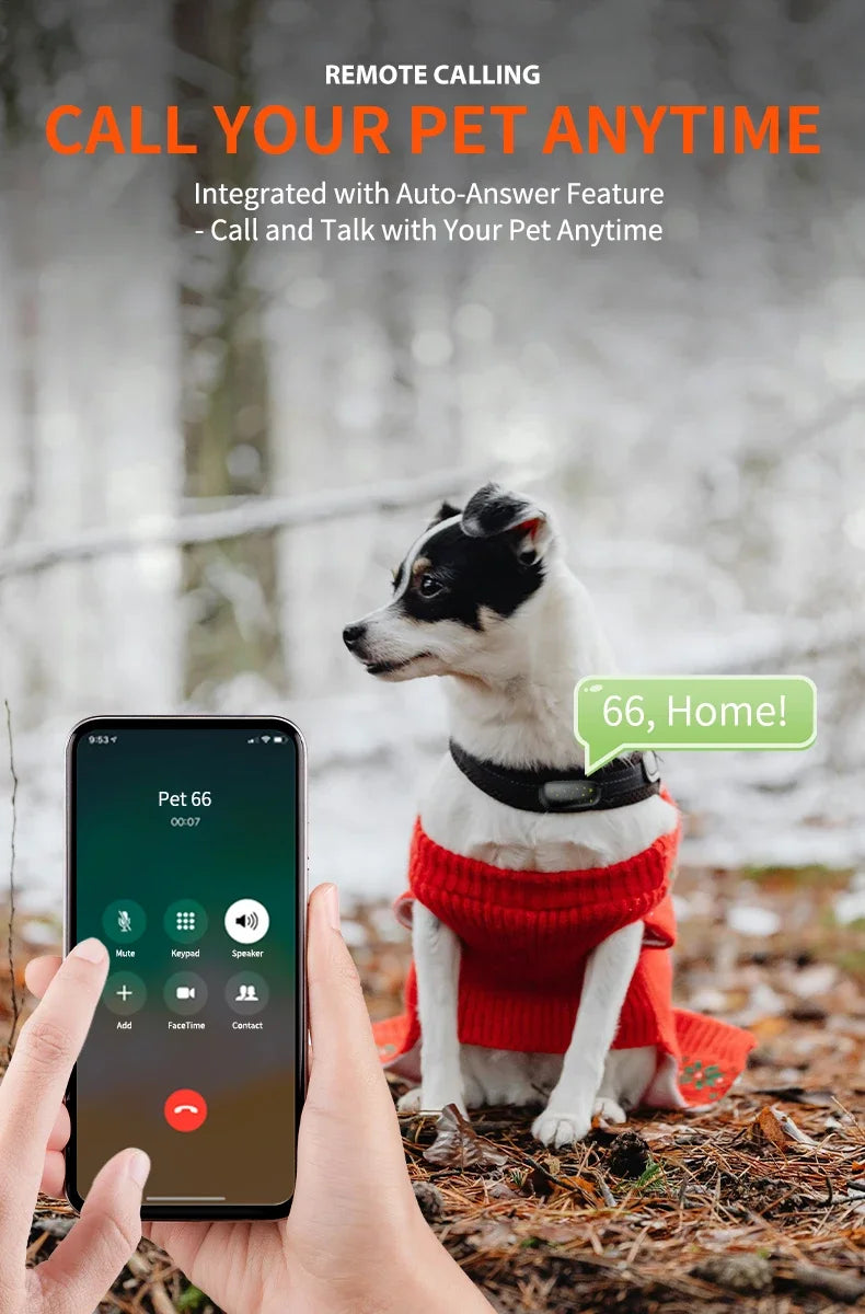 RF-V53 4G GPS Pet Locator for Dogs & Cats with Beidou Positioning - IP67 Waterproof, 900mAh Battery