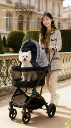 Pet Stroller for Small Cats and Dogs, Portable and Foldable, Lightweight Travel Carrier, All-Terrain Wheels, Adjustable Handle