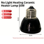 220V Ceramic Heated Incubation Lamp, Infrared Lamp, Infrared Light Bulb, Reptile Constant Temperature Lamp for Lizard Snake 1PC