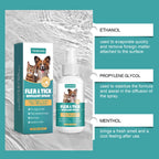 YEGBONG 50ML Pet Flea Control Spray for Dogs Cats Safe Daily Use Cleansing Repellent Anti External Veterinary Approved Formula