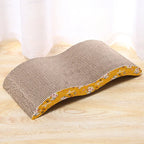 Corrugated Cardboard Cat Scratch Pad — Sofa & Claw Sharpening Board with Cushion Toy
