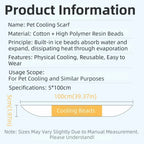 2Pcs Cute Print Pet Cooling Ice Scarf Breathable Towel Fast Cooling Pet Cool Neck Ring Reusable Adjustable Dog Cooling Collar