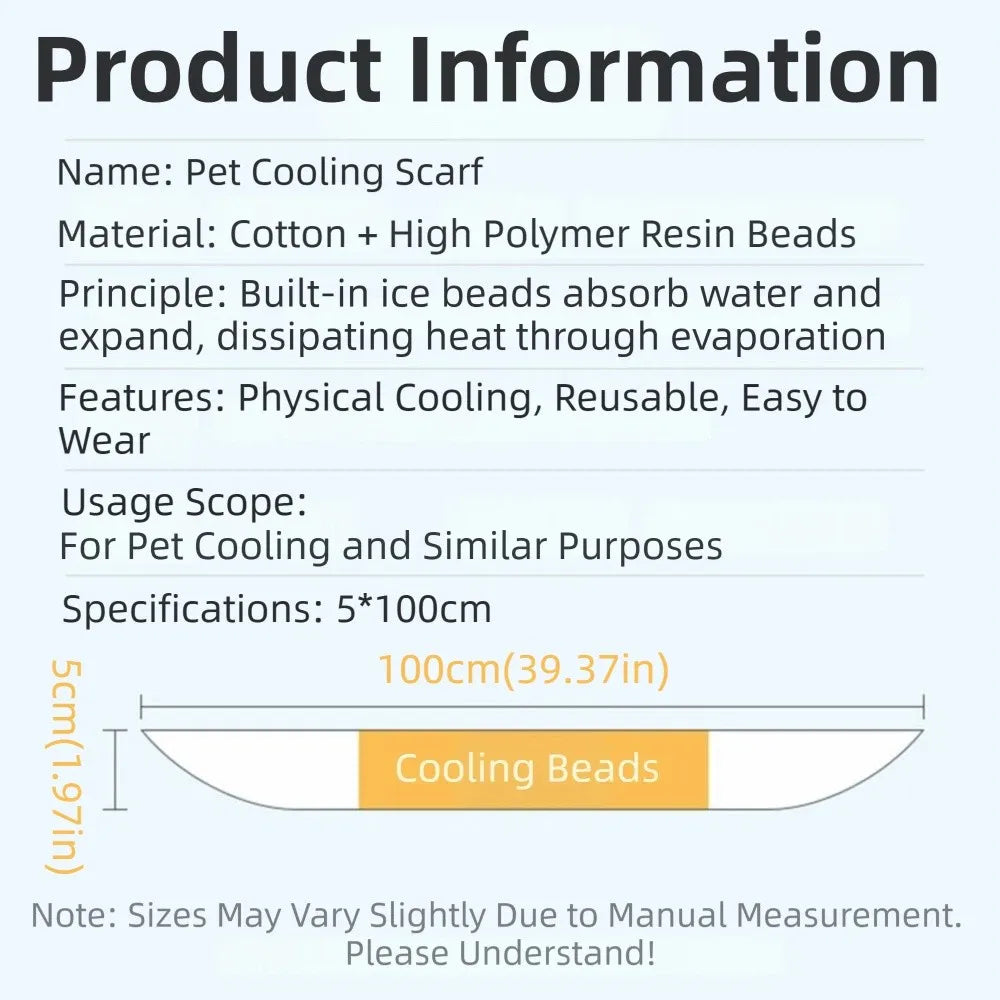 2Pcs Cute Print Pet Cooling Ice Scarf Breathable Towel Fast Cooling Pet Cool Neck Ring Reusable Adjustable Dog Cooling Collar