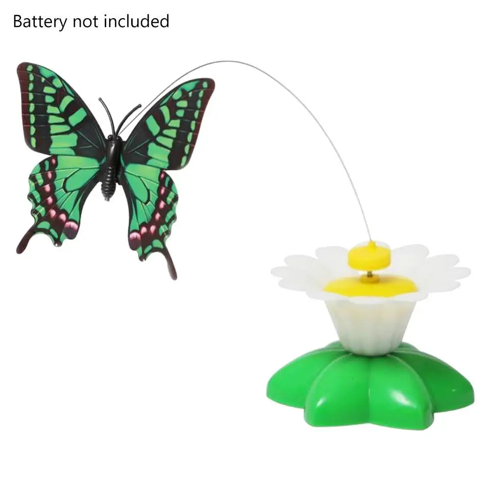 Electric Rotating Butterfly & Hummingbird Cat Teaser Wand — Automatic Flying Kitten Toy