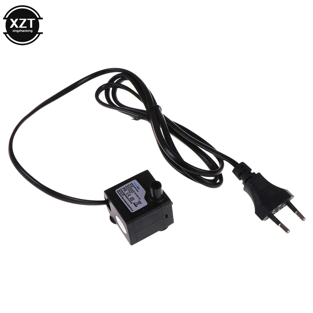 Compact Submersible Filter Pump (1.1M Cord, AC 220V, 3W, Fish Tank Water Pump)