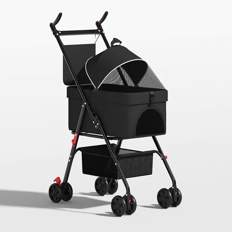 2026 Latest Pet Cart Cat Bag Dog Bed Cart Small, Lightweight, Foldable Outdoor Cart Detachable for Outdoor Use