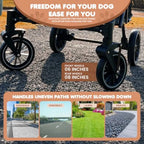 Premium Dog Stroller for Pets up to 55lbs Dog Stroller for Medium Dogs All-Terrain pet Stroller with Carbon Steel Frame and Bre