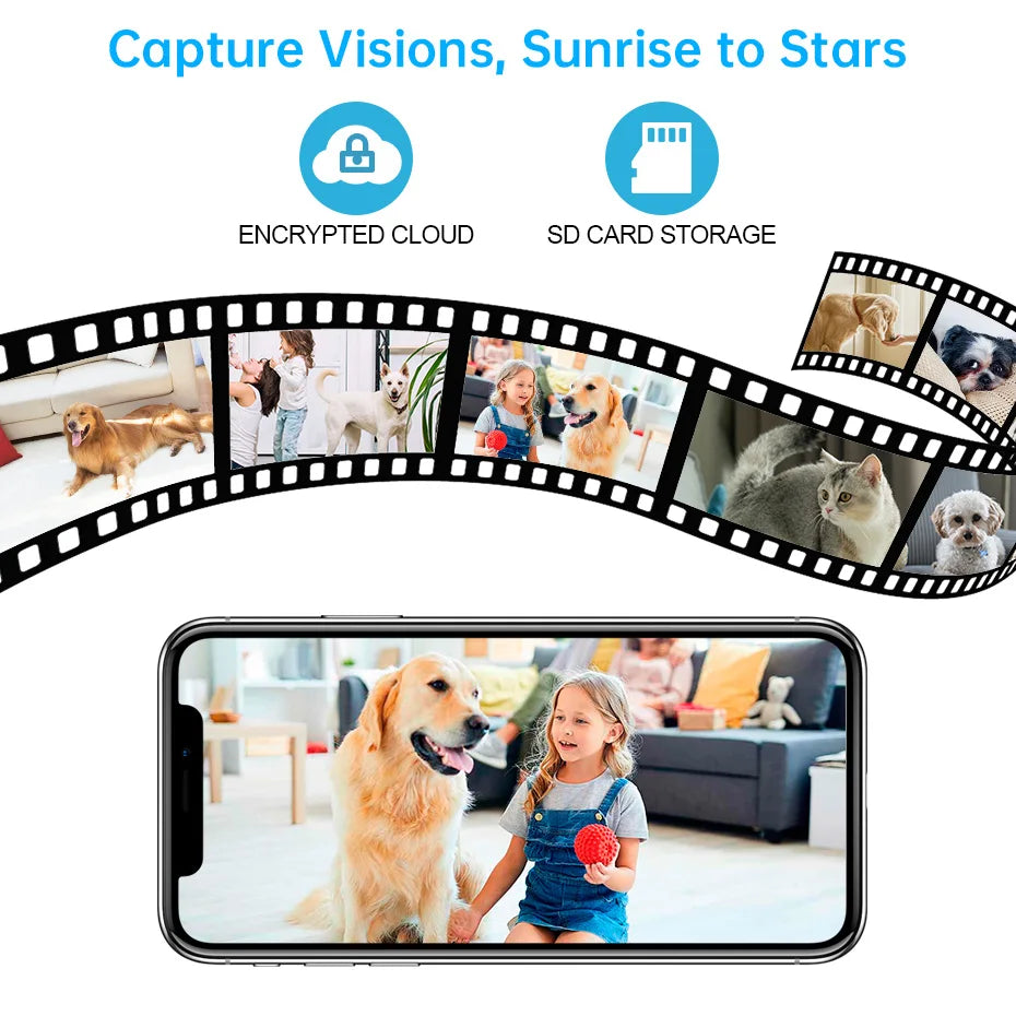 KERUI 4K WiFi Tuya Smart Camera for Pets with Night Vision