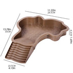 Reptile Bathing Pool with Ramp Turtle Soaking Tub Slip Proof Water Bowl for Tortoise Bearded Dragon Gecko Terrarium Decoration