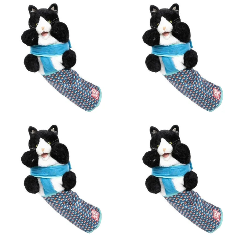 Cat & Dog Wrestling Hand Puppet Glove Toy — Padded Interactive Play Puppet