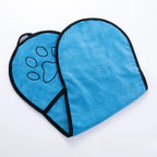 Soft Dog Bath Robe Towel Quick Dry Pet Towel Fiber Absorbent Cat Bath Towel Convenient Pet Cleaning Washcloth Dog Accessories