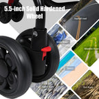 4 Wheels Dog Cat Stroller Outdoor Travel Pet Folding Stroller Dog Cat Cage Stroller Cup Holder Window For Medium Small Dog