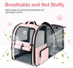 Large Cat Backpack Carrier Expandable Foldable Pet Carrier Backpack for Small Dogs Puppy Medium Cats Fit Up to 18 Lbs for Travel