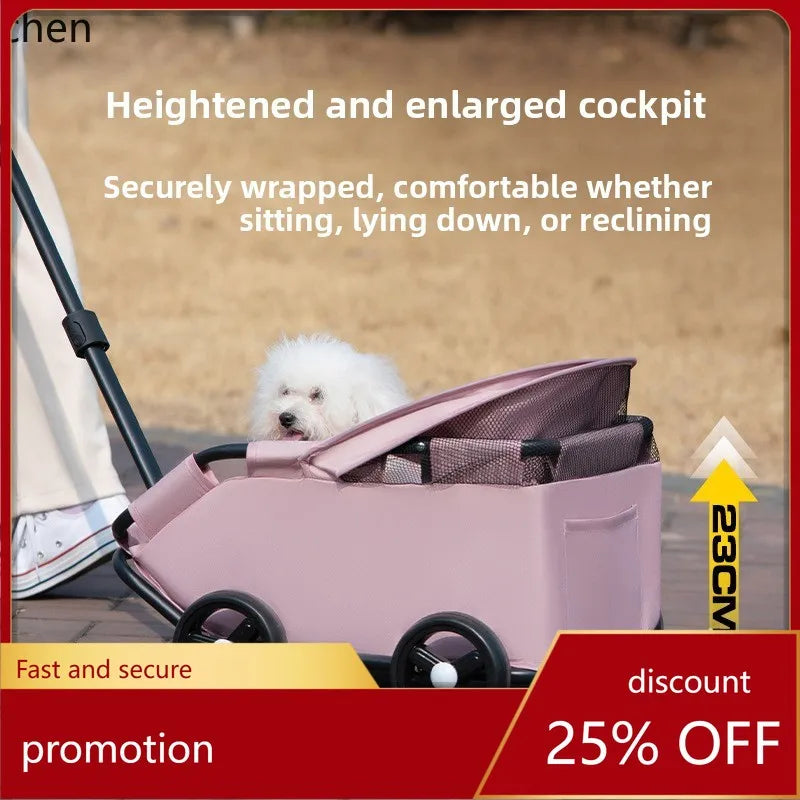 Hxl pet stroller - lightweight, foldable, outdoor pet carrier